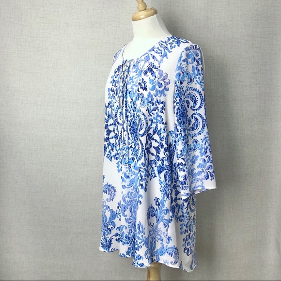 Show Me Your Mumu Lulu Tunic in Ryan Secrest Blue Paisley Print - Picture 8 of 13